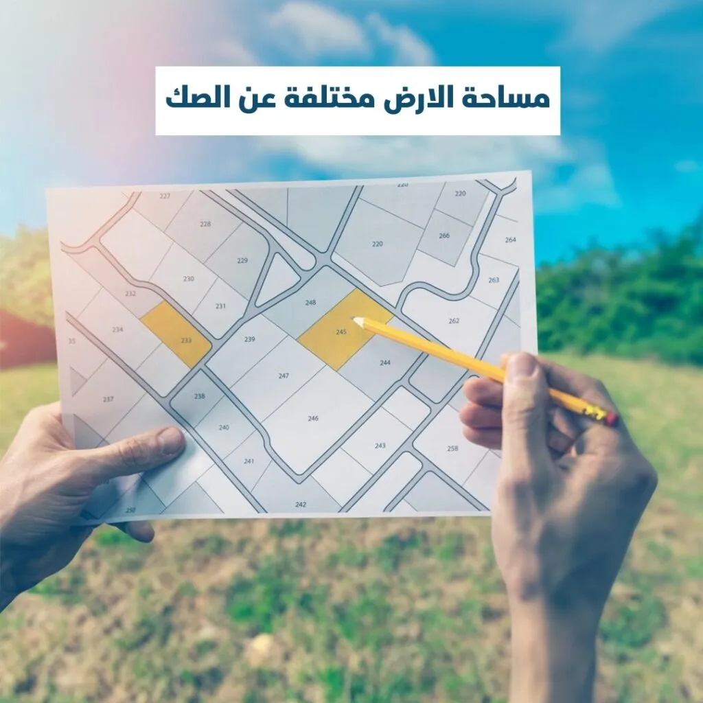 مساحة الأرض مختلفة عن الصك