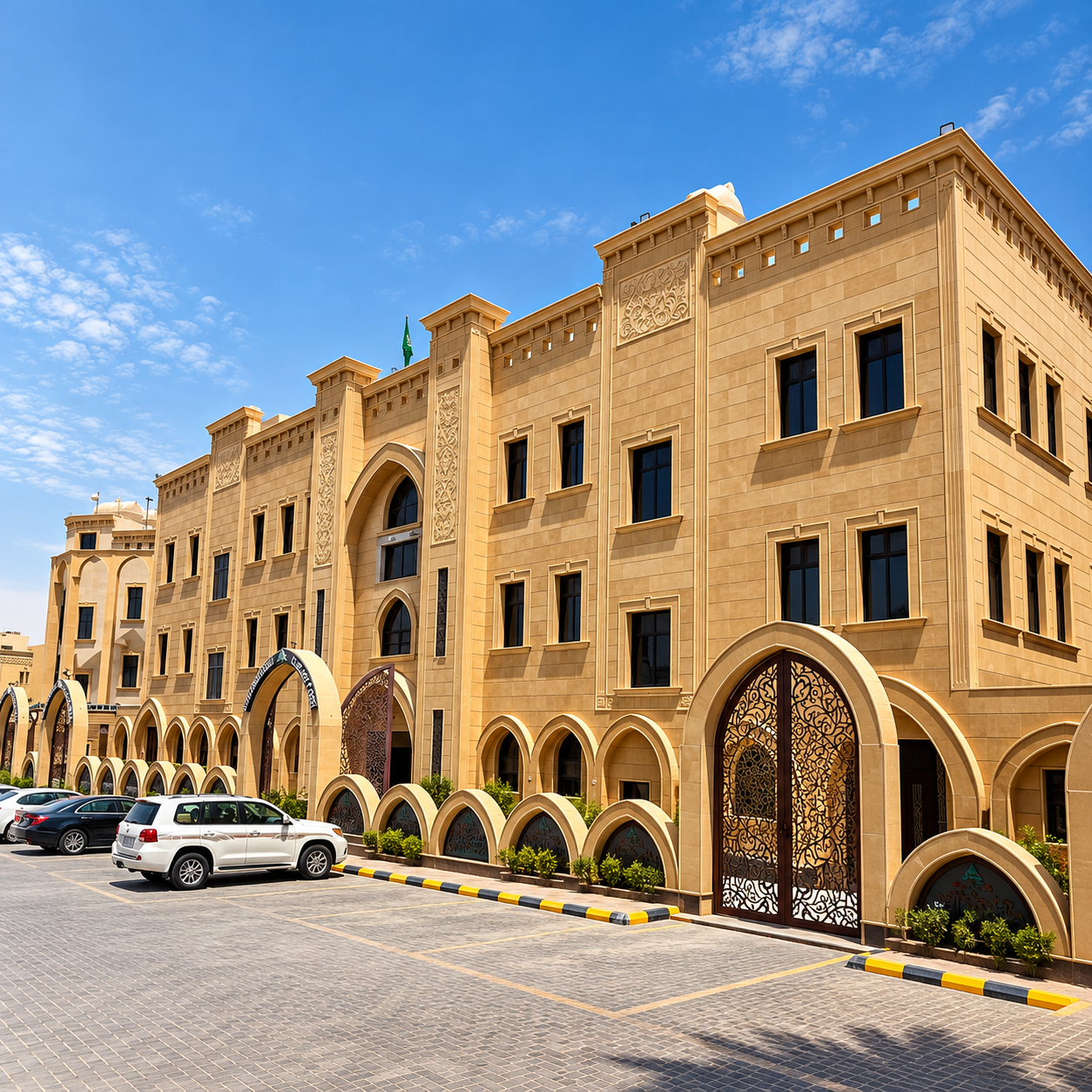 Sandstone Islamic Inspired Institutional Facade